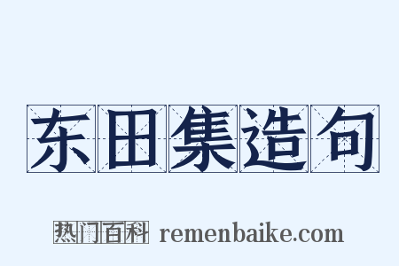 东田集造句是什么意思的图片